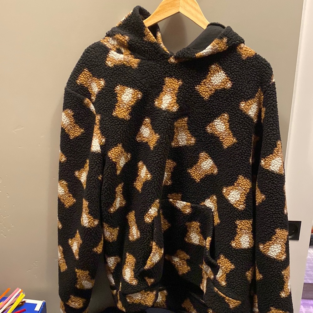 Xtra large black fuzzy hoodie
